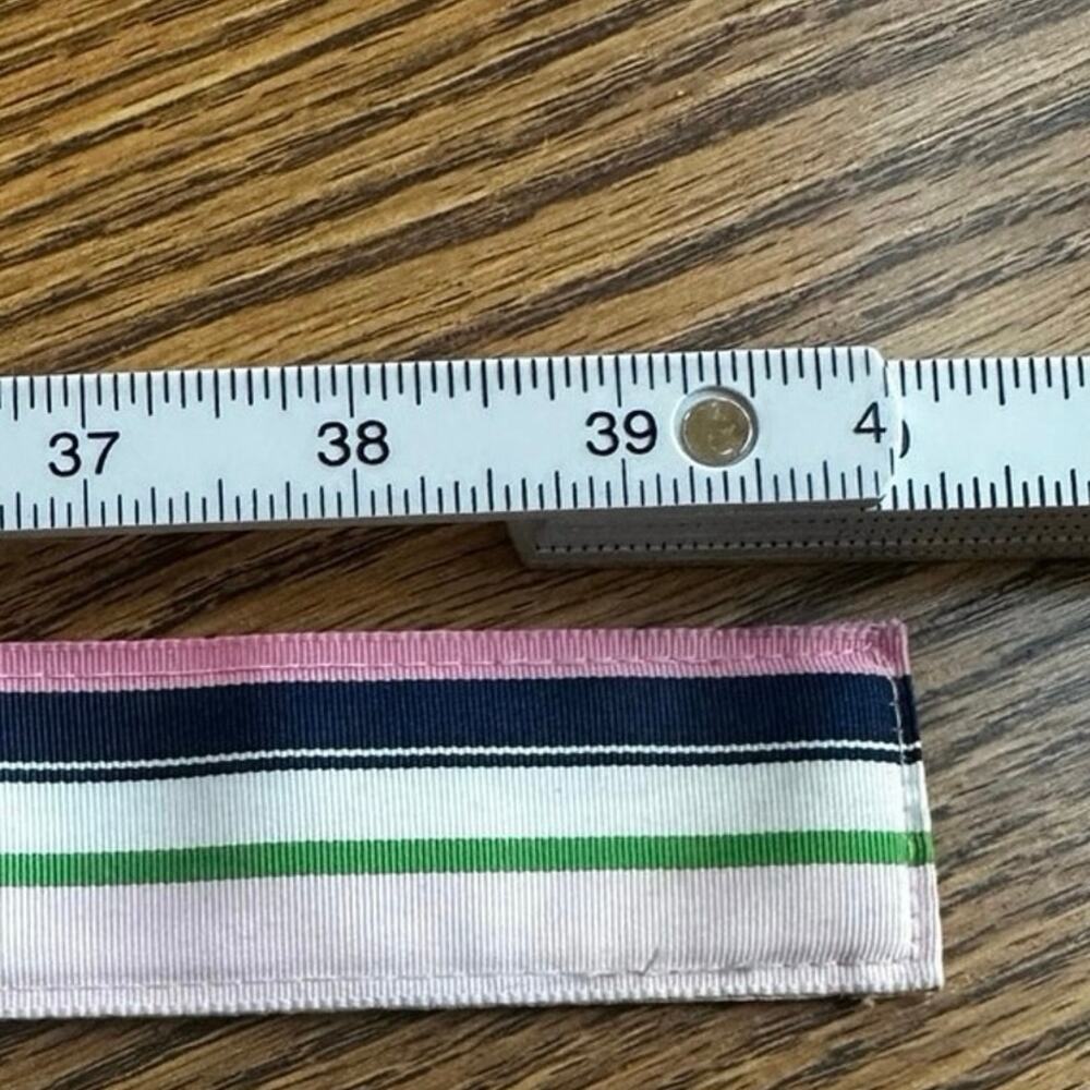 J. Crew Vintage Belt S/M Preppy Adjustable Ribbon Striped Belt - Picture 5 of 5